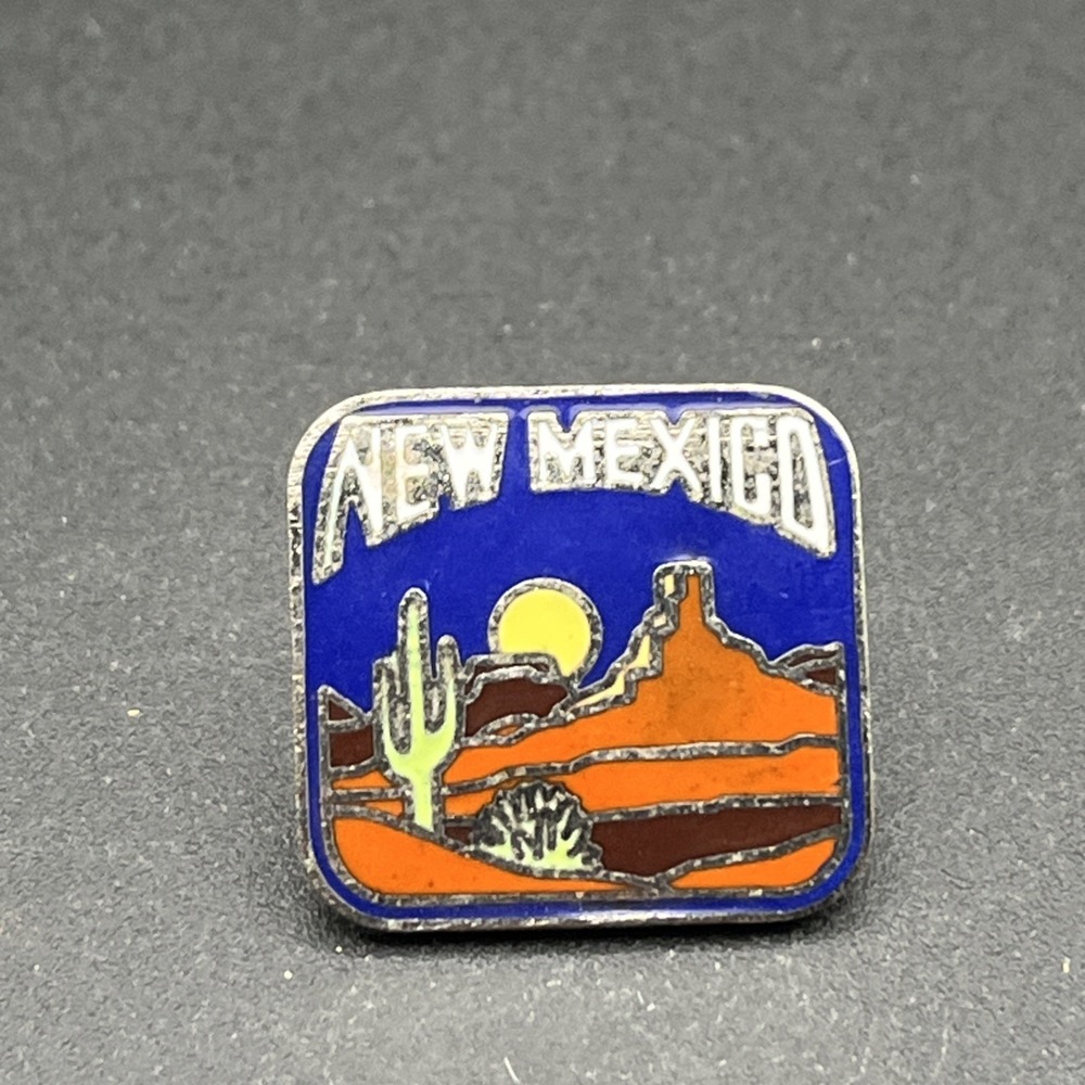 New‎ Mexico Cactus Desert Nighttime Scene United States Of America Lapel Hat Pin
